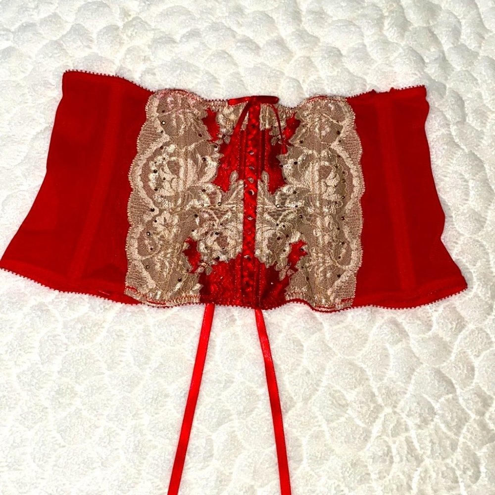 VS Seduction Lace Garter Waist Cincher belt XS/S